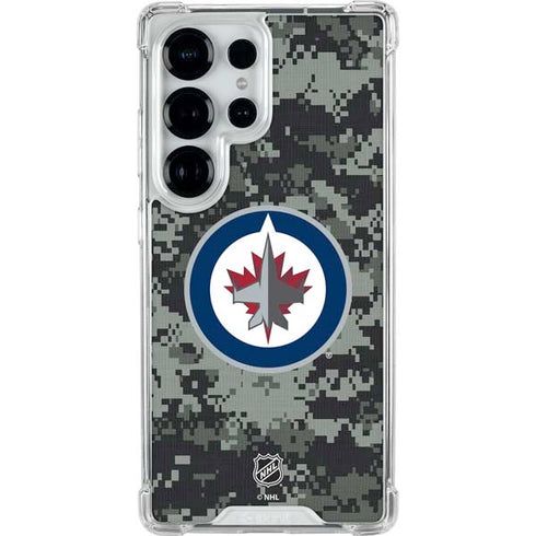 NHL Winnipeg Jets Camo Galaxy S25 Ultra Clear Case